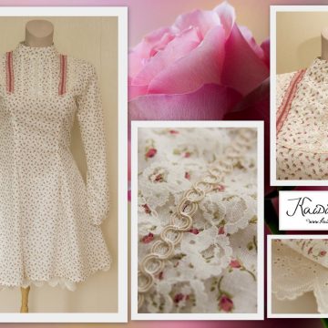 Vintage-hõnguline kleit kooli lõpetamiseks